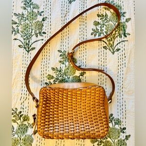 Other Stories Woven Leather Camera Bag